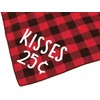 Dog Valentines Day Scarf, Plaid Pet Bandana Triangle Bibs Kerchief