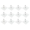 Moicstiy 12 Pcs Adhesive Hooks Screw Hanging Wall Hooks Transparent