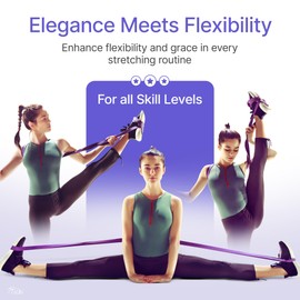 Premium Stretch Bands for Dancers - Flexibility & Ballet Stretching Band, Dance Equipment for Splits & Strength, Ideal Gifts for Ballet, Gymnastics, Cheerleading, Yoga and Pilates Training Stuff