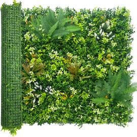 ODTORY Artificial Grass Boxwood Hedges Wall Panels,40'' x 120'' in(33.5 sqft) Faux Greenery Ivy Privacy Fence Screen Backdrop with UV Protection for Garden Covering Privacy, Outdoor Indoor Decor