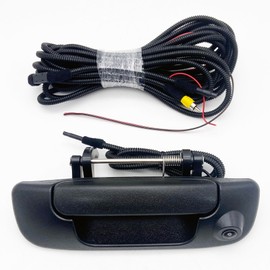 Tailgate Handle Backup Camera Compatible with 2002-2008 Ram 1500, 2003-2009 Ram 2500/3500 (Textured Black) Tailgate Latch Door Handle with Rear View Parking Camera