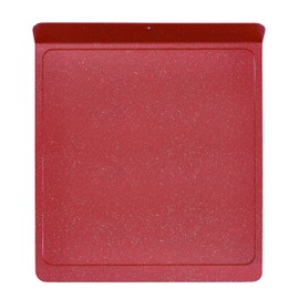 casaWare Large Flat Baking Cookie Sheet, 12.5 x 14-inch with a 1.5-inch Handle, Ceramic Non-Stick Coating (Red Granite)