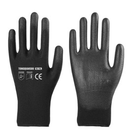 PU Work Gloves, Non-Slip, Abrasion Resistant, Grip, Ideal for Gardening, Construction, Industrial, physical labor, Breathable, Comfortable Fit, Unisex, Available in Multiple Sizes，12 pairs