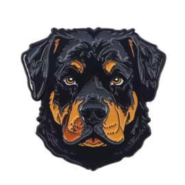 Rottweiler Dog Pin Badge