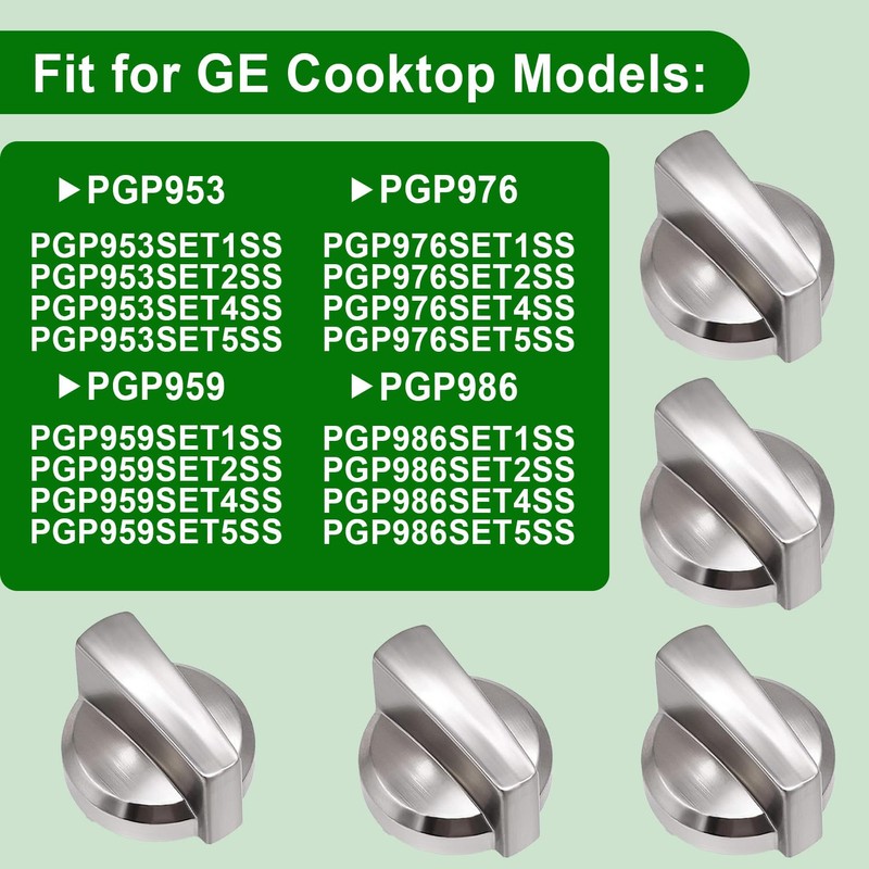 5PCS WB03X25796 Gas Cooktop Knob Fits for ge Profile Stove