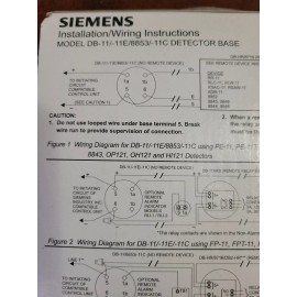 Siemens BRAND NEW SIEMENS DB-11 SMOKE DETECTOR BASE 8853 500-094151 FIRE ALARM. NIB