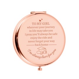 Graduation Gifts for Her, Class of 2025 Graduation Mirror, Travel Compact Mirror, Inspirational Gifts for Women Daughter Best Friend Sister Graduation Party Decorations for Graduates College,