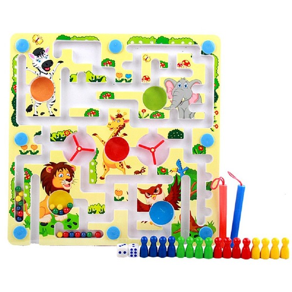 Gobus Beads Maze Double Sided Labyrinth Reverse Flying Chess Labyrinth