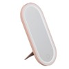Makeup Case Rotatable Mirror Lid Dimmable LED Light Portable Cosmetic