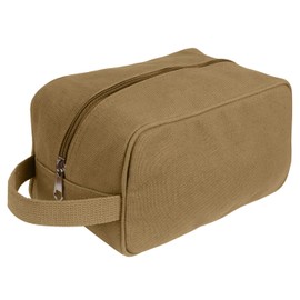 Rothco Heavyweight Canvas Travel Kit - Premium Toiletry Organizer - Coyote Brown