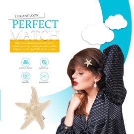 Beaupretty 6pcs Hair Clip, Ocean Style Shape Hairpins Handmade Natural Resin Mermaid Hair Accessories for Girls Ladies