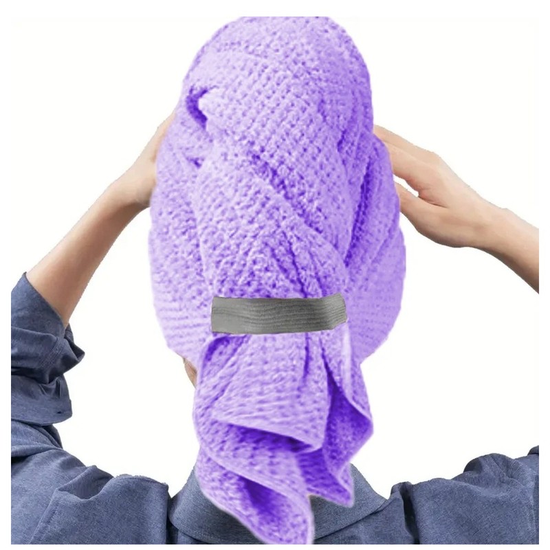 Microfiber Hair Towel Wrap – Extra-Large Quick-Dry Hair Turban with