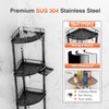 SWTYMIKI Corner Shower Caddy Standing - 4 Tier Stainless Steel