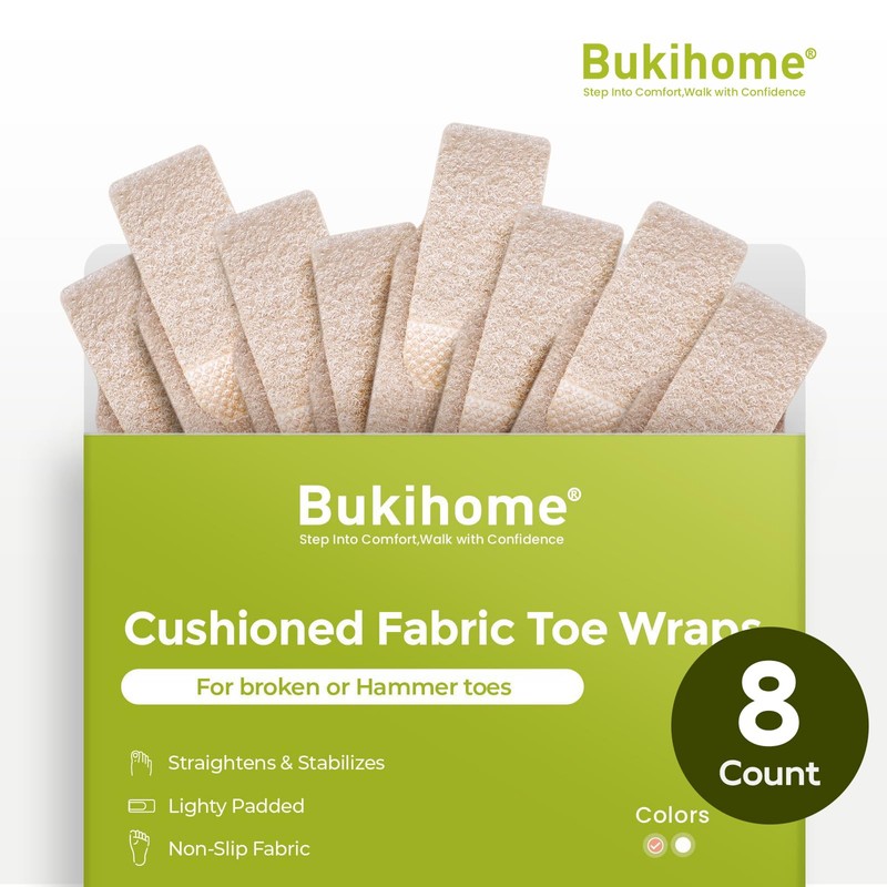 Bukihome Hammer Toe Straightener - 8 Pack Toe Corrector Splints