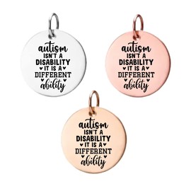 Autism Charm, Autism Jewelry, Awareness Pendants for DIY Necklace Bracelet Earrings Jewelry Making Supplies (Ability)