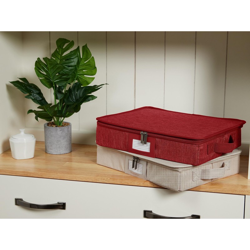 Covermates Keepsakes Flatware Storage Box - Stackable - Reinforced Handles