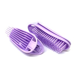 Duck Teeth With Clips Self Grip Hair Rollers Medium Size Assorted Colors 2PC