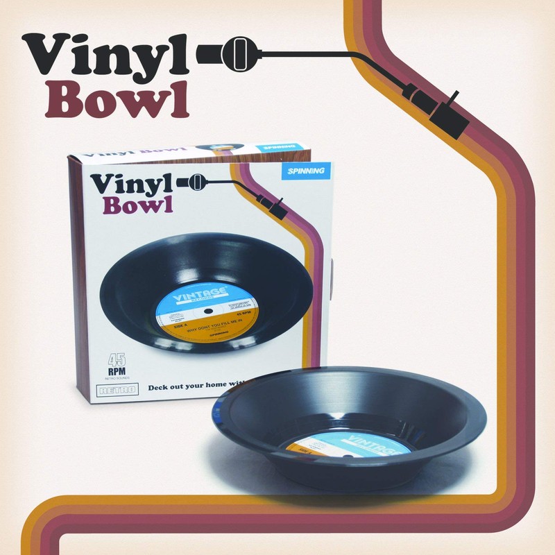 Gift Republic Retro Vinyl Bowl