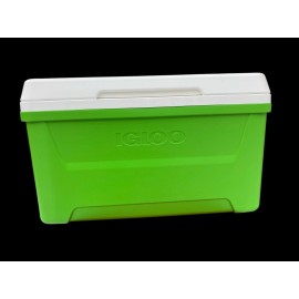 Igloo 48 Quart Hard Sided Ice Chest Cooler, Lime Green and White Finish