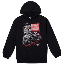 Monster Jam Grave Digger Mens Fleece Hoodie Black X-Large