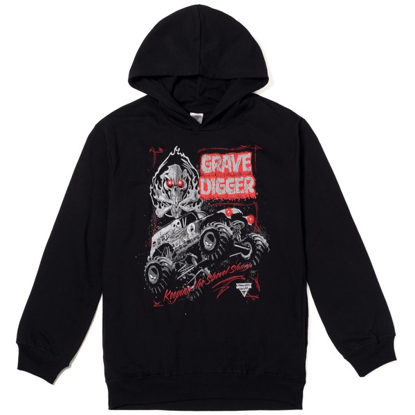 Monster Jam Grave Digger Mens Fleece Hoodie Black X-Large