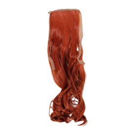 WIG ME UP - YZF-TC18-130 Hairpiece Braid Henna Red Rust Red Wavy 45 cm Tape Hair Clip Hair Extension
