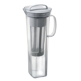 HARIO CBL-12-PGR Cold Brew Tea Pitcher, Lily 4.2 fl oz (1,200 ml), Cold Brew Coffee, Dishwasher Safe, Tritan Pale Gray