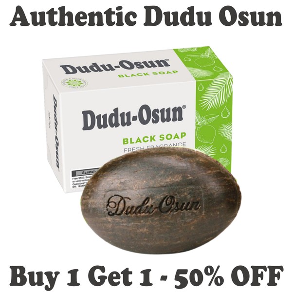 Dudu Osun African Black Soap Raw 1 Bar Body Face Wash