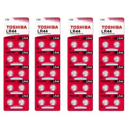 Toshiba LR44 AG13 Alkaline 1.5 Volt Batteries, 40 Cells