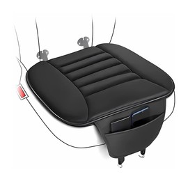 JNNJ Pack of 2 Car Seat Cushions, Soft Non-Slip Car Seat Cushion, Car Seat Cushion, Front Seats, Memory Foam Pad, for Car Seat, Office Chair, Wheelchair and All Chairs (Black)