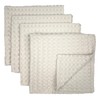 Lyssiatina Set of 4 Premium Quality Waffle Washcloths, 13 Inch