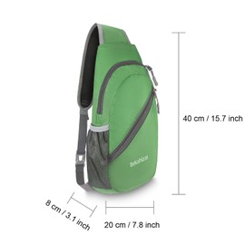 Bekahizar Sling Bag Backpack Cross Body Bag Chest Shoulder Rucksack Lightweight Multipurpose Day Packs for Men And Women Walking Cycling Hiking Camping Outdoor Sports (Dark green)