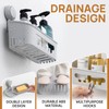 LEVERLOC Shower Caddy Suction Cup Set Shower Organizer & Soap