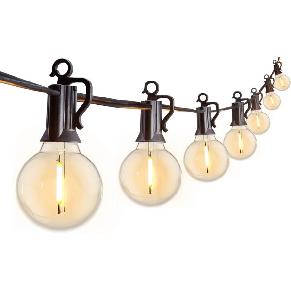 Brightown Outdoor String Lights 25 Feet G40 Globe LED Patio