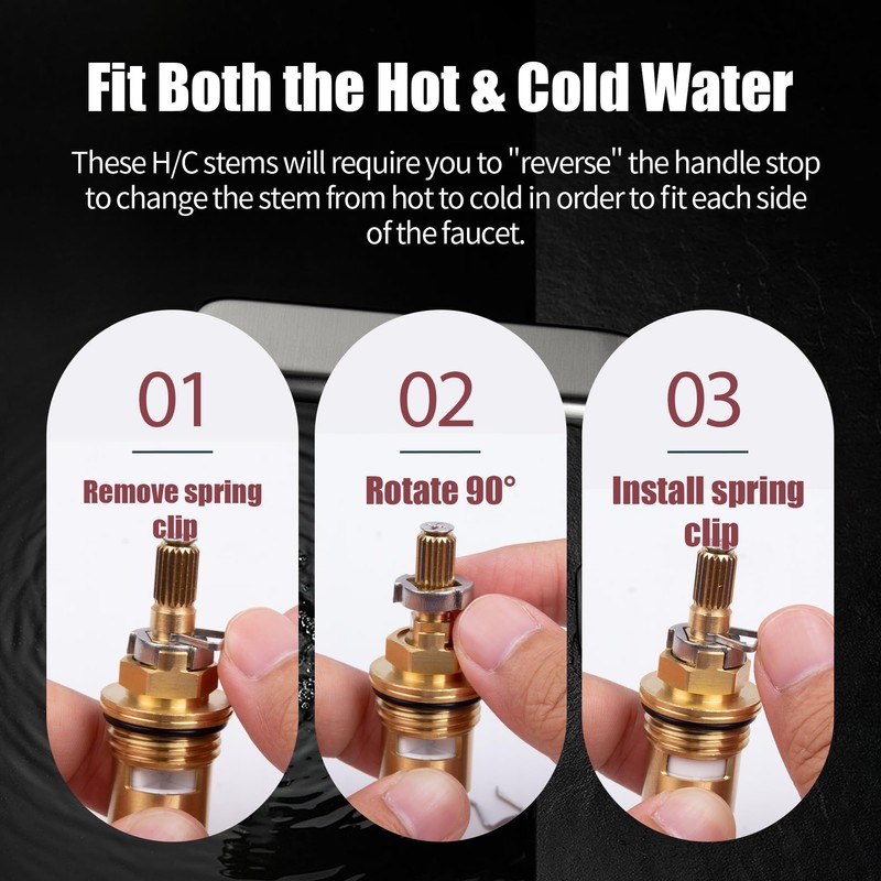 Ceramic Valve Cartridge Replacement for K-GP77006-RP, Cold Water Cartridge Compatible
