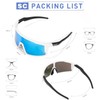 SCVCN Cycling Glasses Polarized with 3 Interchangeable Lenses for Men