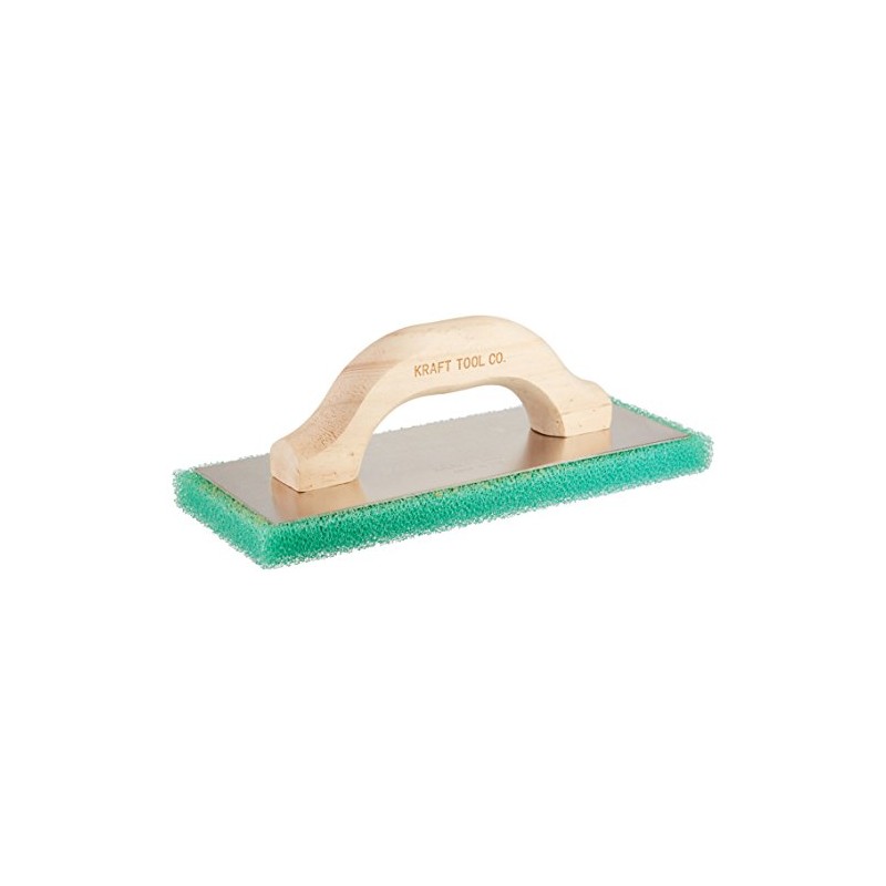 Kraft Tool PL602 Green Coarse Texture Float with Wood Handle,