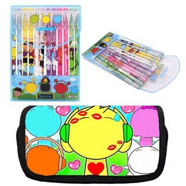 CLKDPNO Cartoon Large Pencil Bag, SPR-UNK Pencil Case & Erasable Pen, Double Layered Stationery Case for School Office Kids Students Teens Adults