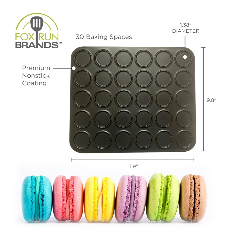 Fox Run Mini Macaron Baking Pan, 11.9” x 9.8”