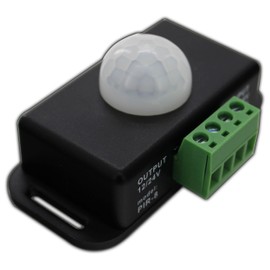 PB-Versand® LED IR Motion Sensor 12 V DC Motion Sensor PIR Sensor for LED Strips/Bulbs 12 V 4 A (with Connection Terminal)