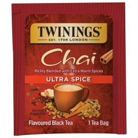 Twinings Ultra Spice Chai Black Tea Bags 20 Count Pack of 6 Individually Wrapped