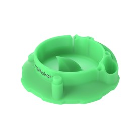 PieceMaker | Kashed | Silicone Ashtray | Heat-Resistant & BPA-Free | 6in & 7oz Non-Slip Design Prevents Rolling | Dishwasher Safe | for Indoor & Outdoor Use | Green Glow