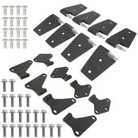 for Jeep Door Hinges Wrangler JK Inner & Outer Door Hinge Kit 2007-2018 Jeep Wrangler JK & JKU Unlimited Accessories (16 Pcs w/ 36 Pcs Screws)