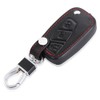 Happyit Leather Car Key Cover Case for Fiat Panda Stilo