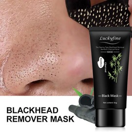60g BAMBОО charcoal facial mask, blackhead clean, Black Mask, Pore Cleansing Purifying Exfoliating Mask, Super Moisture, suck the blackhead nasal mask Peel Skincare