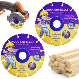 2 x Cutting Discs 115 mm Angle Grinder, Flex Disc for Angle Grinder Wood Multi Wheel, Carbide Saw Blade for Wood, Plywood, Rubber, Plastics, for Woodworking