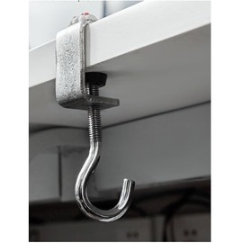 MULT Desk Side Hook, Bag Hanger, Around Desk, Bag Hanger, Hook Under Table Storage, Hardware, No Drilling, Clamp Load Capacity 110.2 lbs (50 kg), Pack of 2