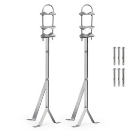 24 Inch Antenna Wall Mount Stainless Steel Stand Off Wall Mast Mount Clamps Windproof Antenna Mounting Bracket (24 inch(Pole to Pole))