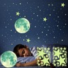 127Pcs Estrellas fluorescentes para techo, Pegatinas Estrellas de Pared(B)