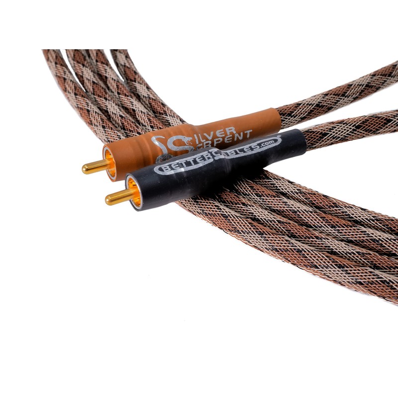 Better Cables 1.5 Feet Silver Serpent Snake Edition Brown/White RCA